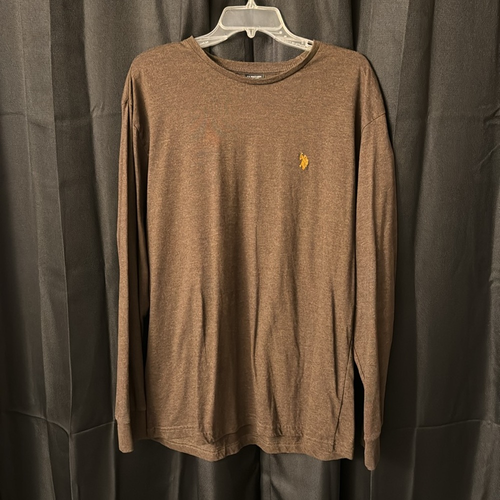 Men’s U.S. Polo Assn. Brown Long Sleeve Shirt XL